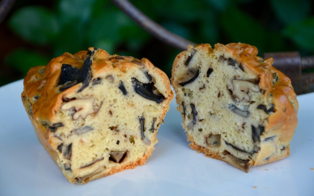 Cake aux cèpes sechés