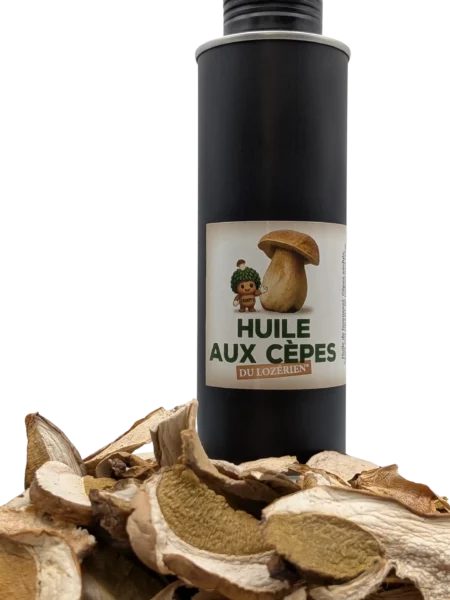 Bouteille Huile aux cèpes, Le Lozerien
