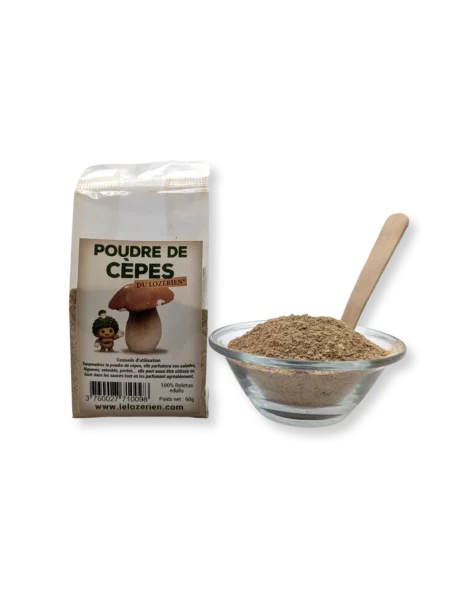 Sachet de poudre de cèpes séchés, Le Lozerien